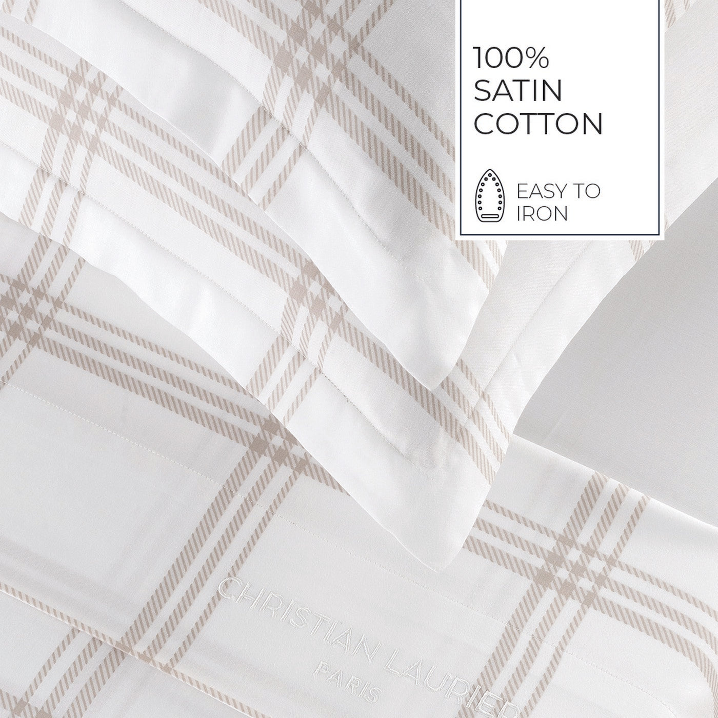 Apolline - Ensemble De Draps - Satin De Coton - Taupe