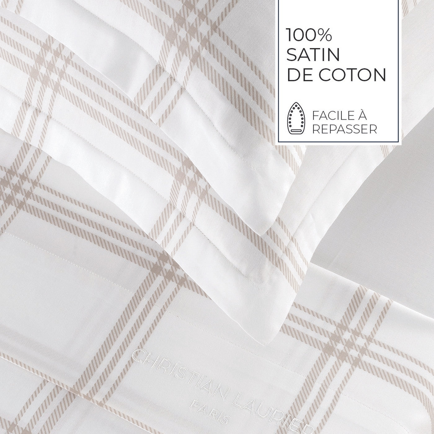 Apolline - Ensemble De Draps - Satin De Coton - Taupe