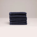 Oasis - Gant De Toilette Coton Peigné Lt - Bleu Foncé