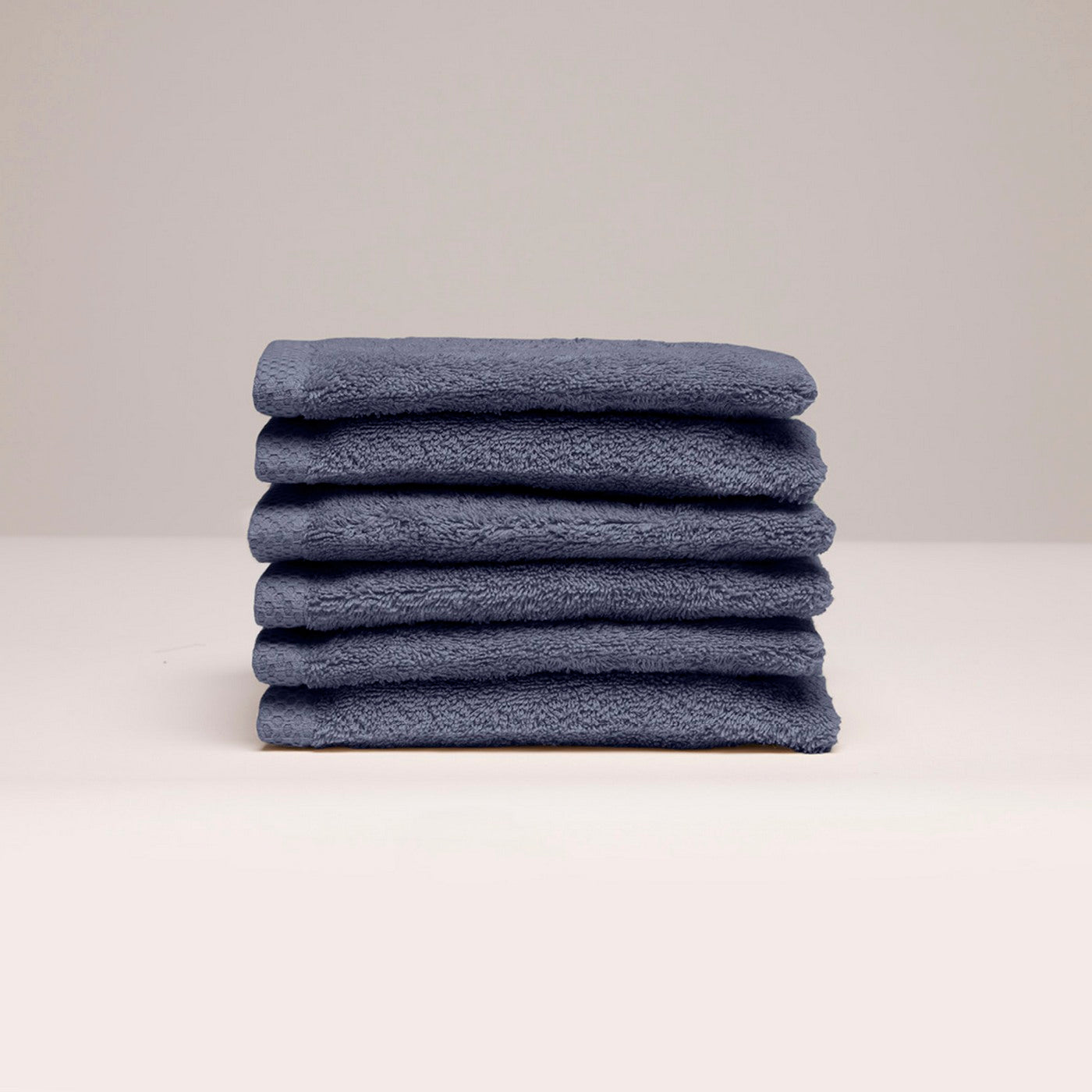 Oasis - Gant De Toilette Coton Peigné Lt - Bleu Gris