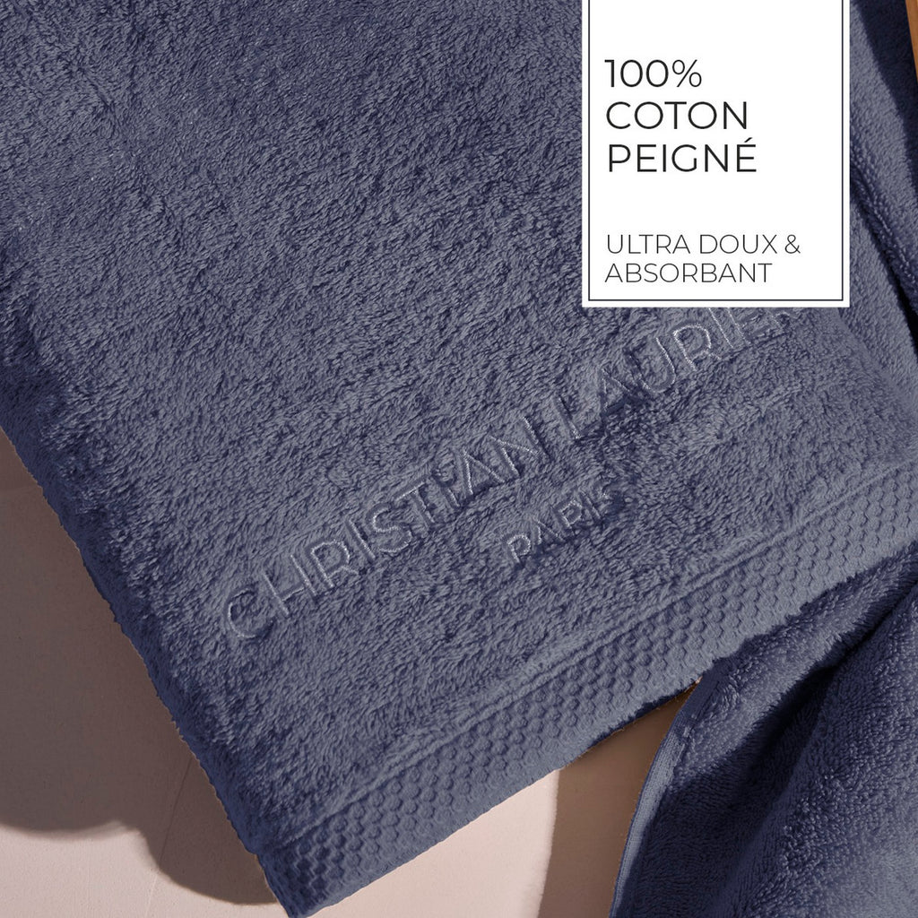 Oasis - Drap De Bain Coton Peigné Lt - Bleu Gris