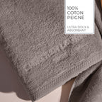 Oasis - Gant De Toilette Coton Peigné Lt - Brun