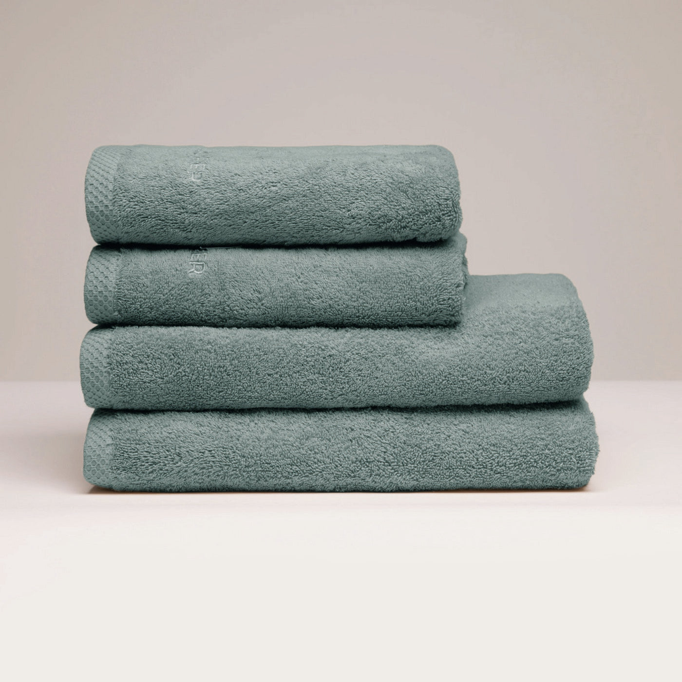 Oasis - Serviette + Drap De Bain Coton Peigné Lt - Vert Bouteille