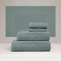 Oasis - Ensemble Complet De Linge De Bain Coton Peigné Lt - Vert Bouteille