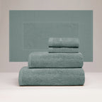 Oasis - Ensemble Complet De Linge De Bain Coton Peigné Lt - Vert Bouteille