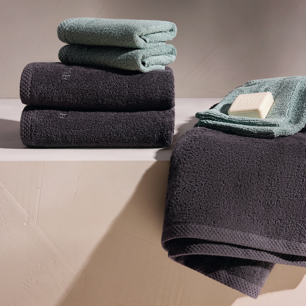 Oasis - Ensemble Complet De Linge De Bain Coton Peigné Lt - Vert Bouteille
