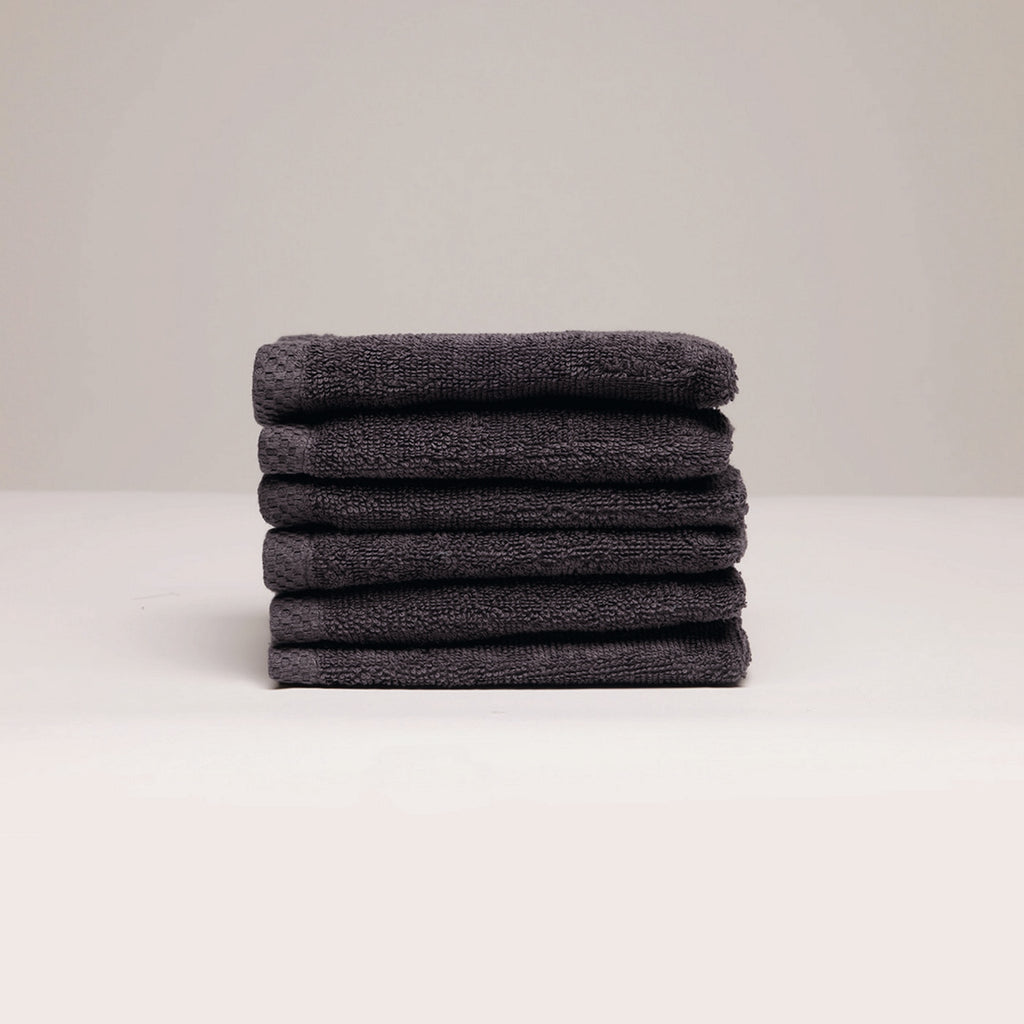 Oasis - Gant De Toilette Coton Peigné Lt - Gris Foncé