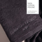Oasis - Gant De Toilette Coton Peigné Lt - Gris Foncé
