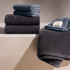 Oasis - Drap De Bain Coton Peigné Lt - Gris Foncé
