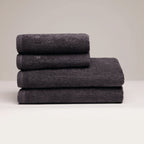 Oasis - Serviette + Drap De Bain Coton Peigné Lt - Gris Foncé