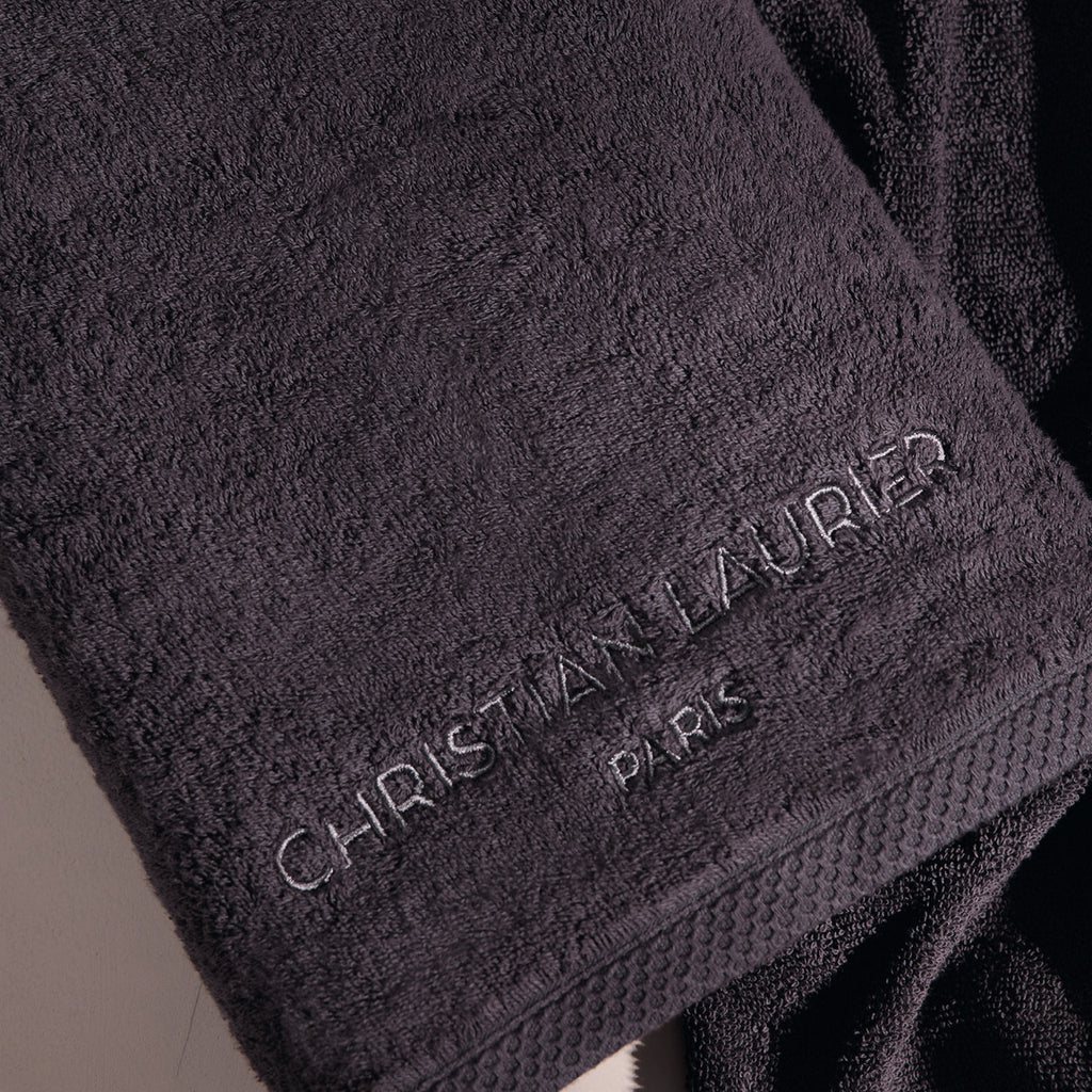 Oasis - Serviette + Drap De Bain Coton Peigné Lt - Gris Foncé