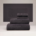 Oasis - Ensemble Complet De Linge De Bain Coton Peigné Lt - Gris Foncé