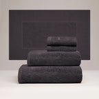 Oasis - Ensemble Complet De Linge De Bain Coton Peigné Lt - Gris Foncé