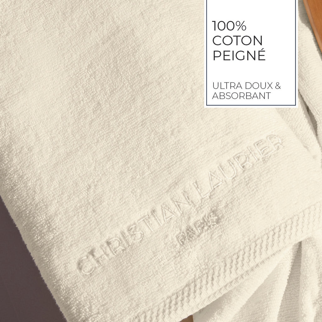 Oasis - Drap De Bain Coton Peigné Lt - Ivoire