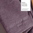 Oasis - Gant De Toilette Coton Peigné Lt - Mauve