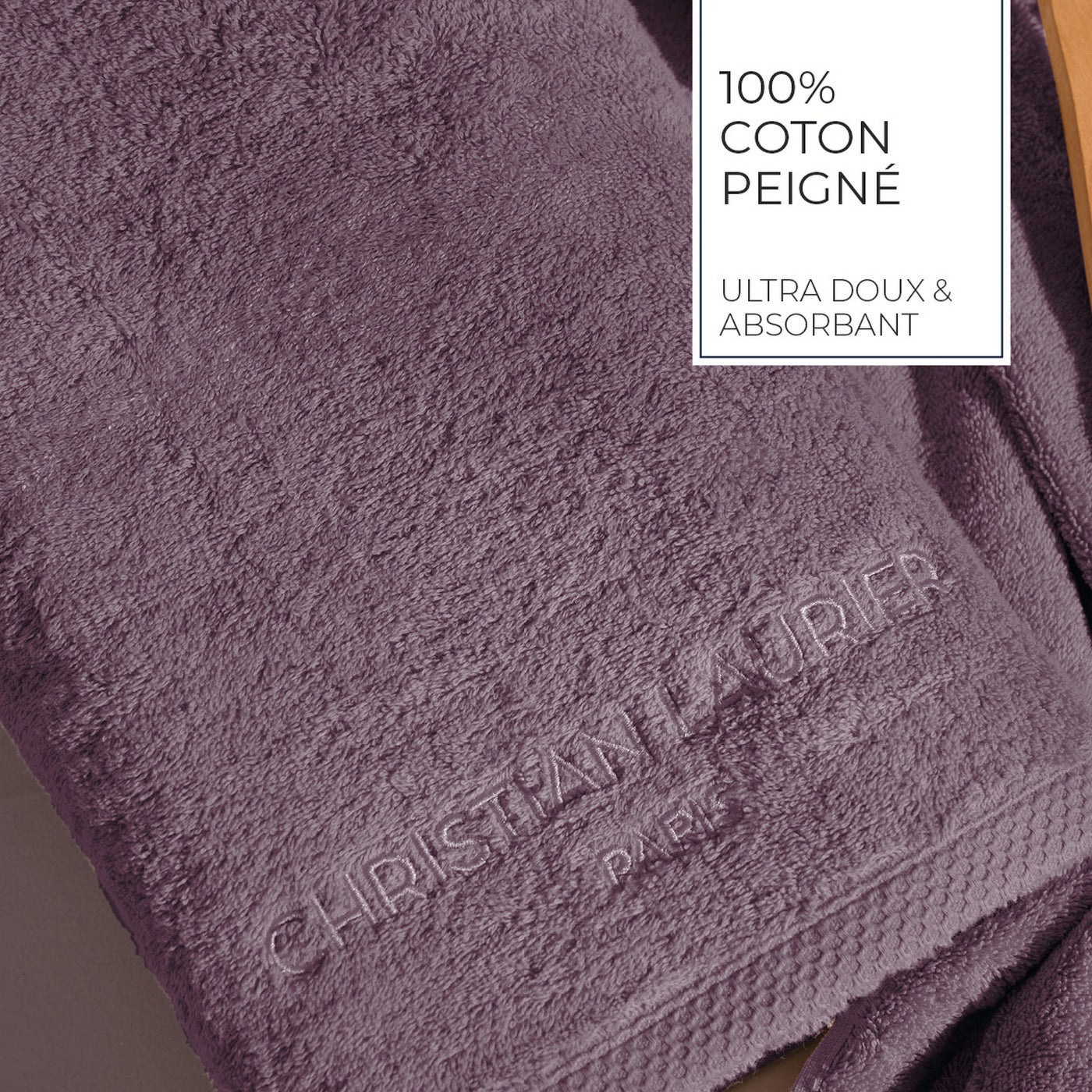 Oasis - Gant De Toilette Coton Peigné Lt - Mauve