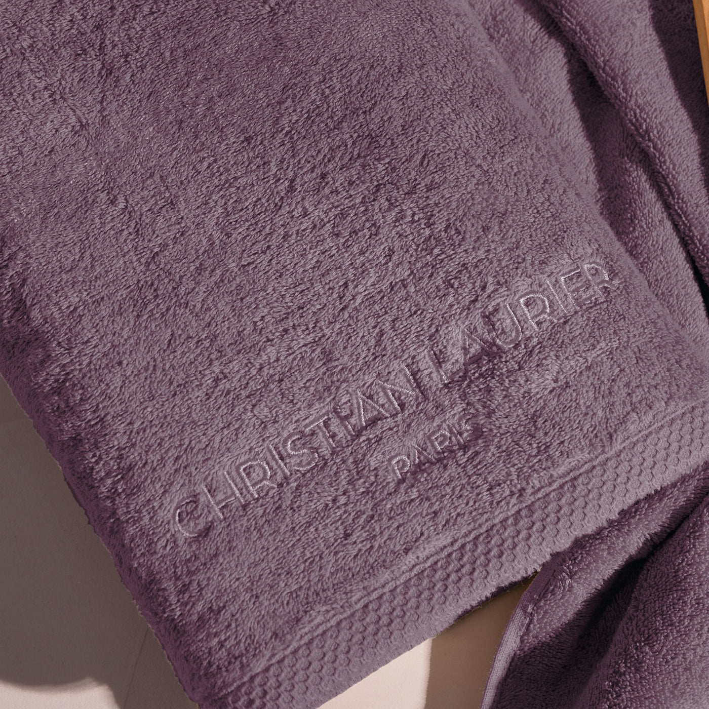 Oasis - Serviette + Drap De Bain Coton Peigné Lt - Mauve