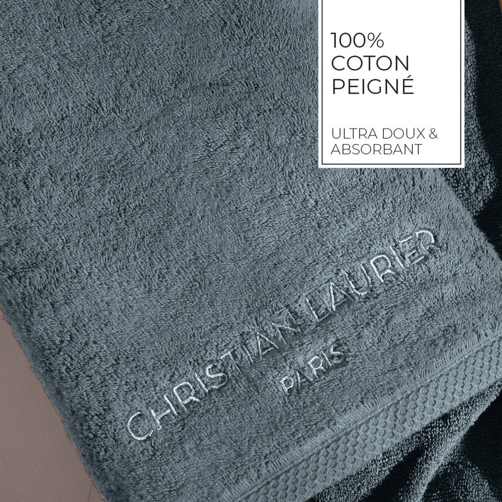 Oasis - Gant De Toilette Coton Peigné Lt - Bleu De Prusse