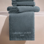 Oasis - Gant De Toilette Coton Peigné Lt - Bleu De Prusse