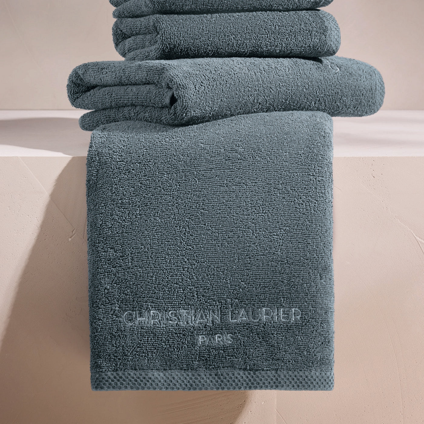 Oasis - Gant De Toilette Coton Peigné Lt - Bleu De Prusse