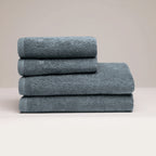 Oasis - Serviette + Drap De Bain Coton Peigné Lt - Bleu De Prusse