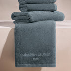 Oasis - Serviette + Drap De Bain Coton Peigné Lt - Bleu De Prusse