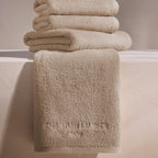 Oasis - Serviette + Drap De Bain Coton Peigné Lt - Taupe