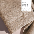 Design 19 - Tapis De Bain Coton - Taupe