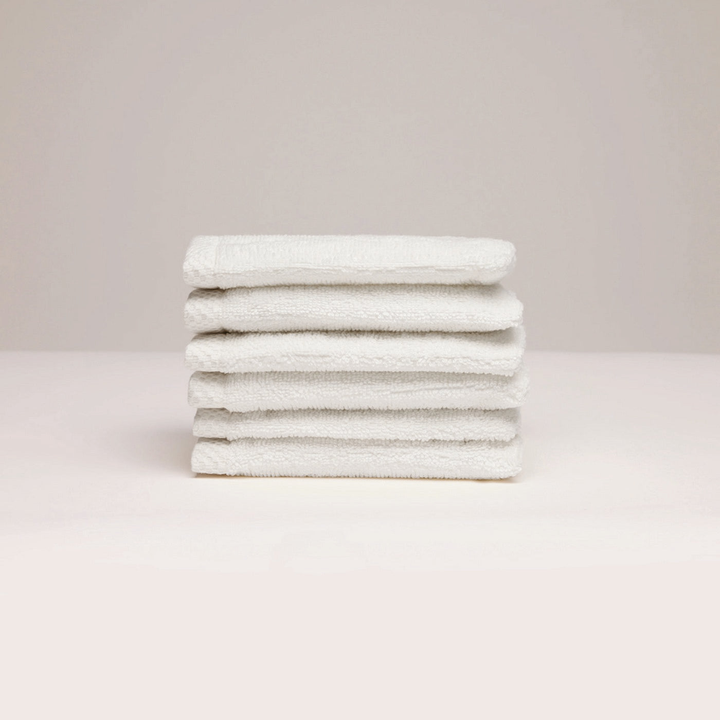 Oasis - Gant De Toilette Coton Peigné Lt - Blanc