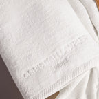 Oasis - Gant De Toilette Coton Peigné Lt - Blanc