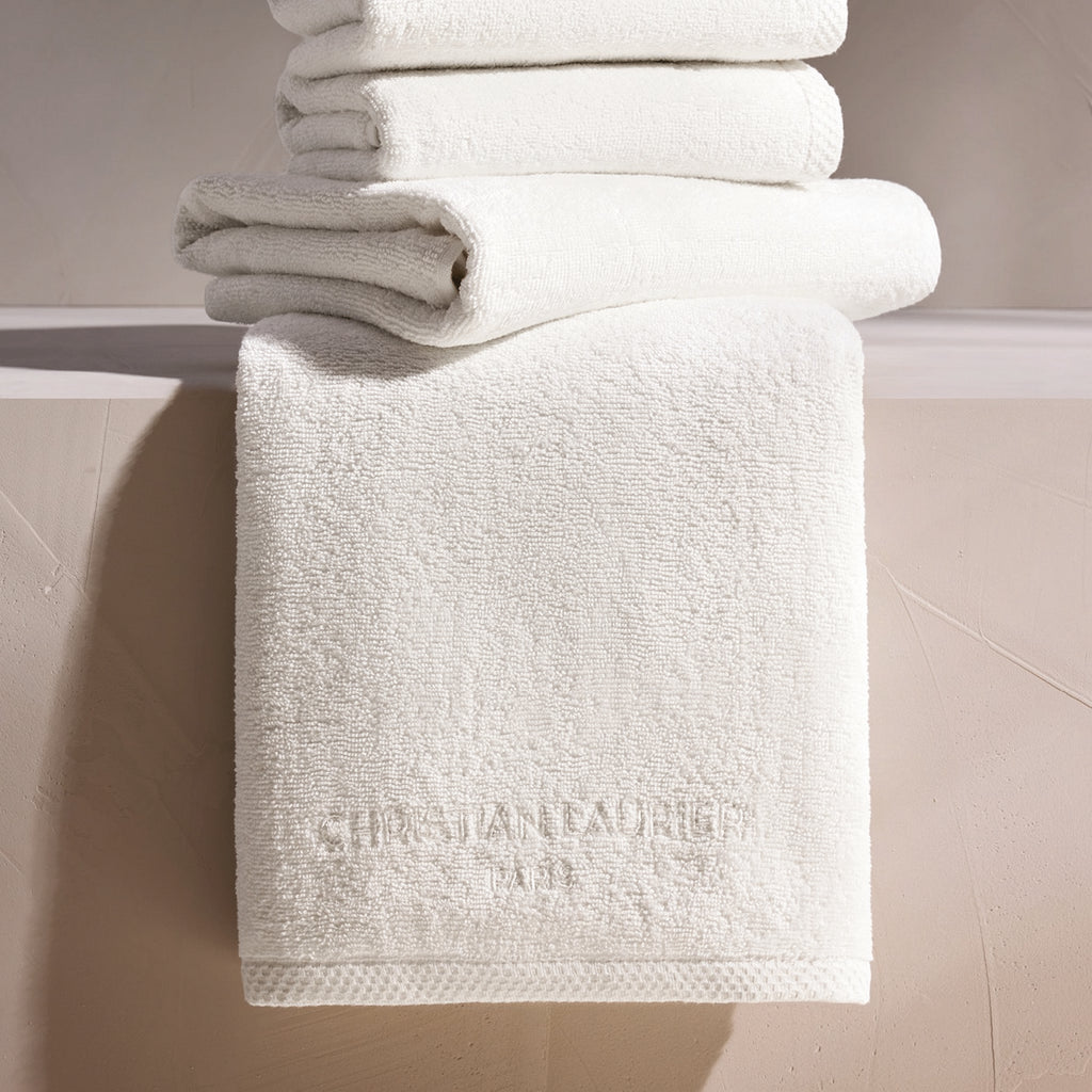 Oasis - Gant De Toilette Coton Peigné Lt - Blanc