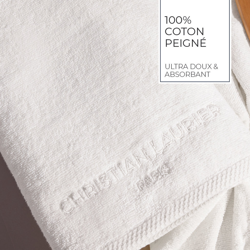 Oasis - Drap De Bain Coton Peigné Lt - Blanc