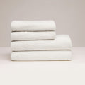 Oasis - Serviette + Drap De Bain Coton Peigné Lt - Blanc