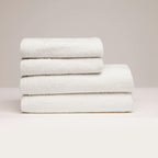 Oasis - Serviette + Drap De Bain Coton Peigné Lt - Blanc