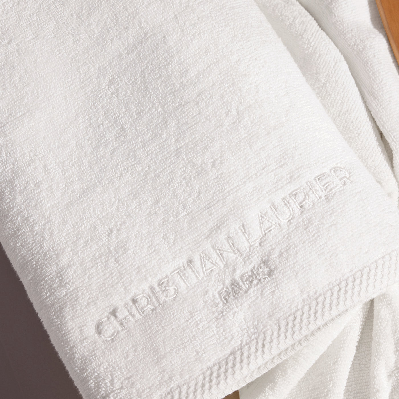 Oasis - Serviette + Drap De Bain Coton Peigné Lt - Blanc