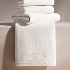 Oasis - Serviette + Drap De Bain Coton Peigné Lt - Blanc