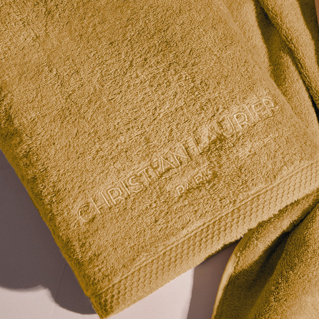 Oasis - Gant De Toilette Coton Peigné Lt - Jaune Moutarde