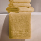 Oasis - Gant De Toilette Coton Peigné Lt - Jaune Moutarde