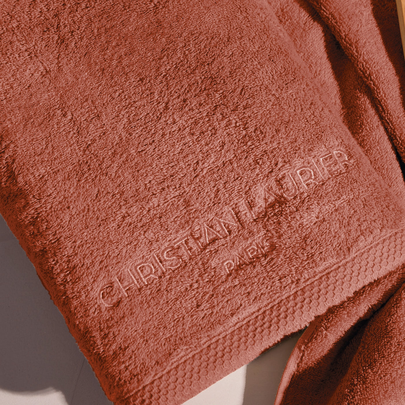 Oasis - Serviette + Drap De Bain Coton Peigné Lt - Terracotta