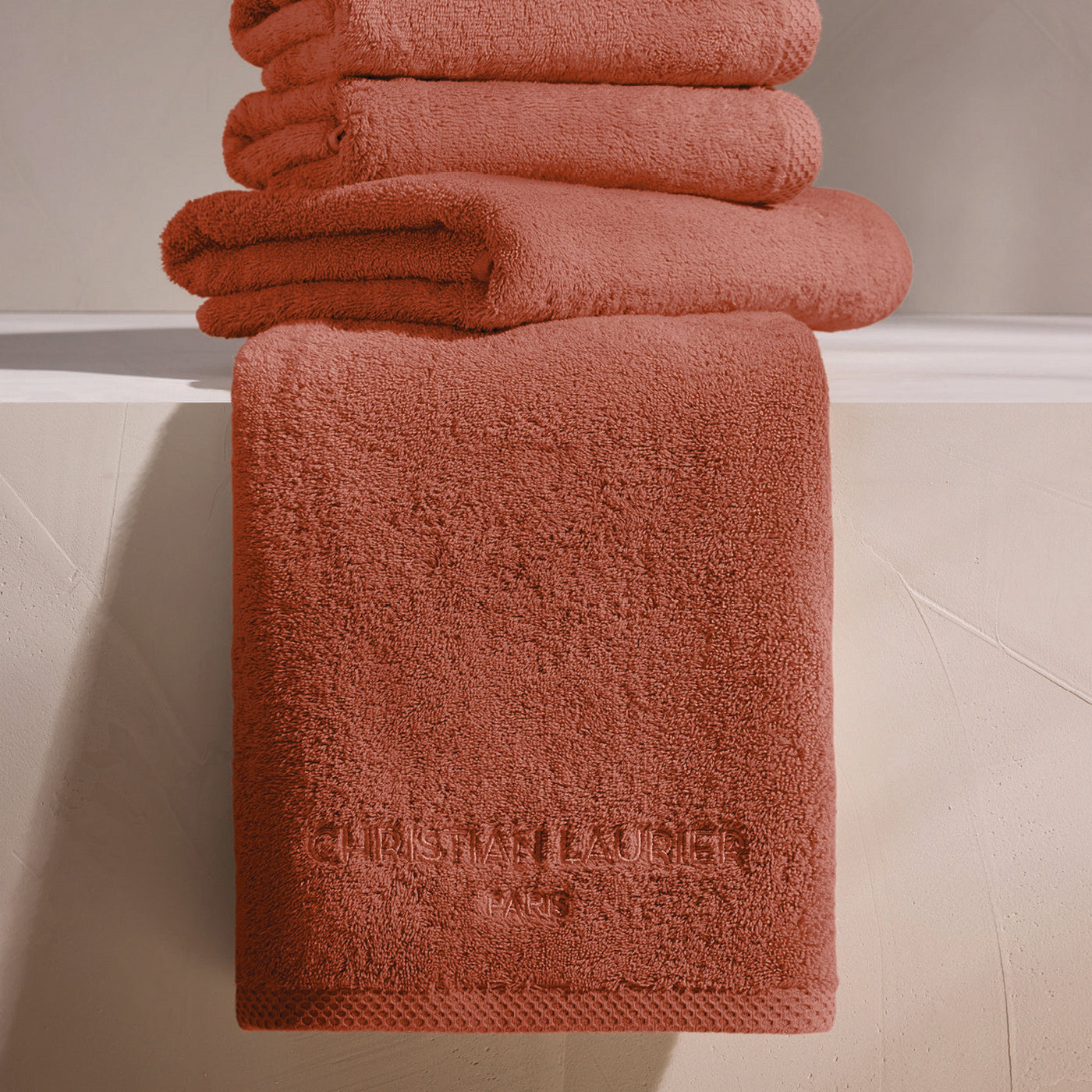Design 19 - Tapis De Bain Coton - Terracotta