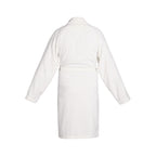 Uni - Peignoir Avec Col Châle En Coton Velours - Blanc