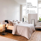 Gallina - Taie D'Oreiller - Satin De Coton - Taupe