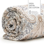 Palais Oriental - Couvre-Lit - Satin De Coton - Taupe