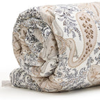 Palais Oriental - Édredon Avec Glands - Satin De Coton - Taupe