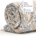 Palais Oriental - Édredon Avec Glands - Satin De Coton - Taupe