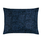 Eclipse Fleuri - Taie D'Oreiller - Satin De Coton - Blue 11