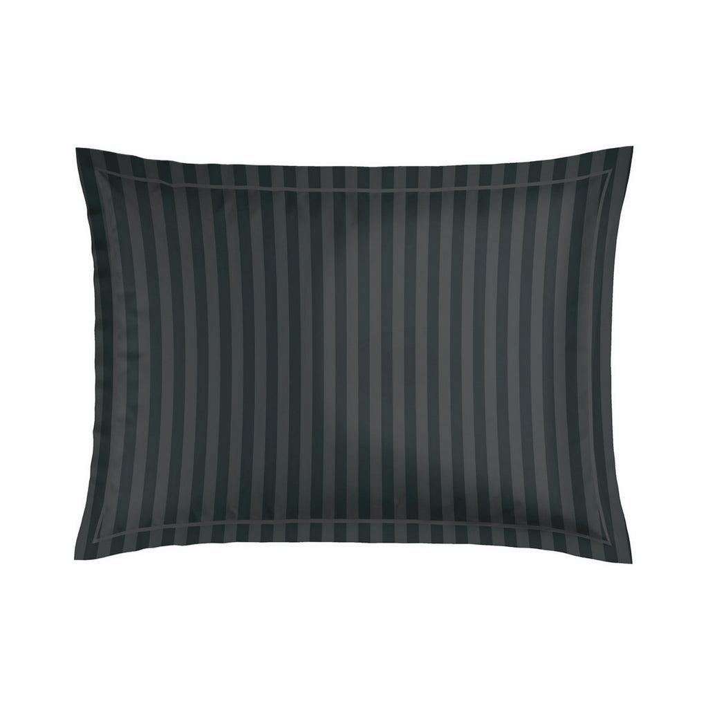 Dobby Stripe Woven / Élégance Persane - Taie D'Oreiller - Satin De Coton - Gris 03