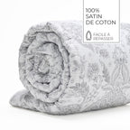 Élégance Persane - Couvre-Lit - Satin De Coton - Beige