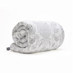 Élégance Persane - Édredon Avec Glands - Satin De Coton - Beige