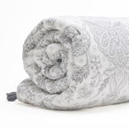 Élégance Persane - Édredon Avec Glands - Satin De Coton - Beige